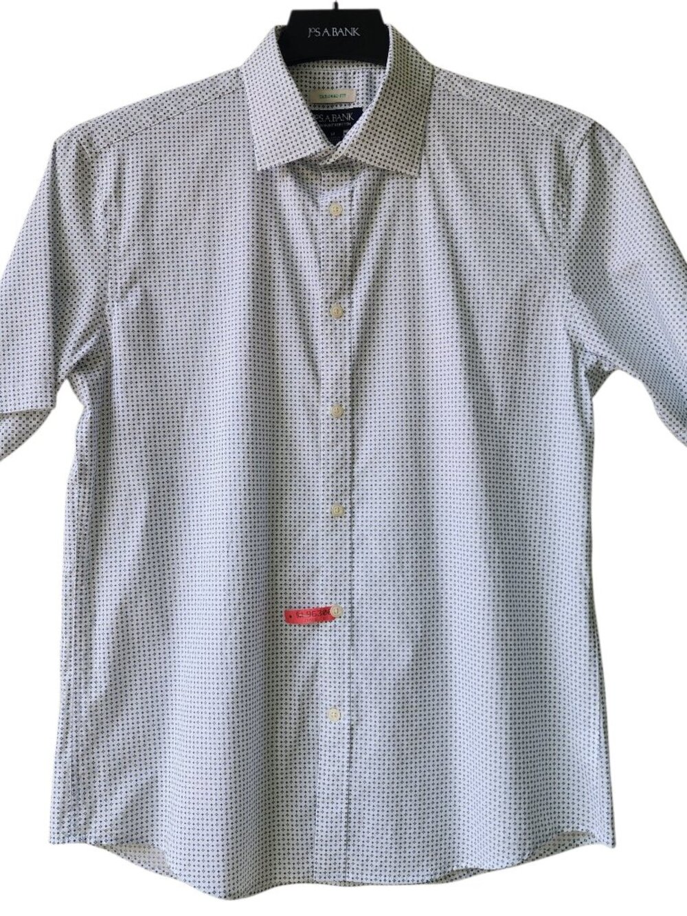 Medium Multicolor Shirt Blue White Green Geometric Cotton Blend Jos A Bank Sz M